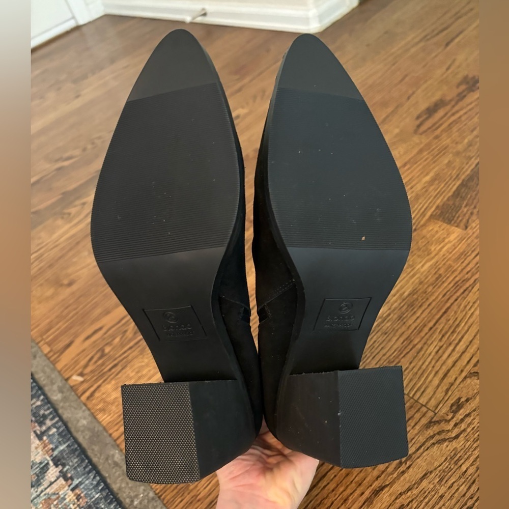 NEW Blondo | Sidnee Black Suede Leather Booties Sz 11 - Picture 5 of 7